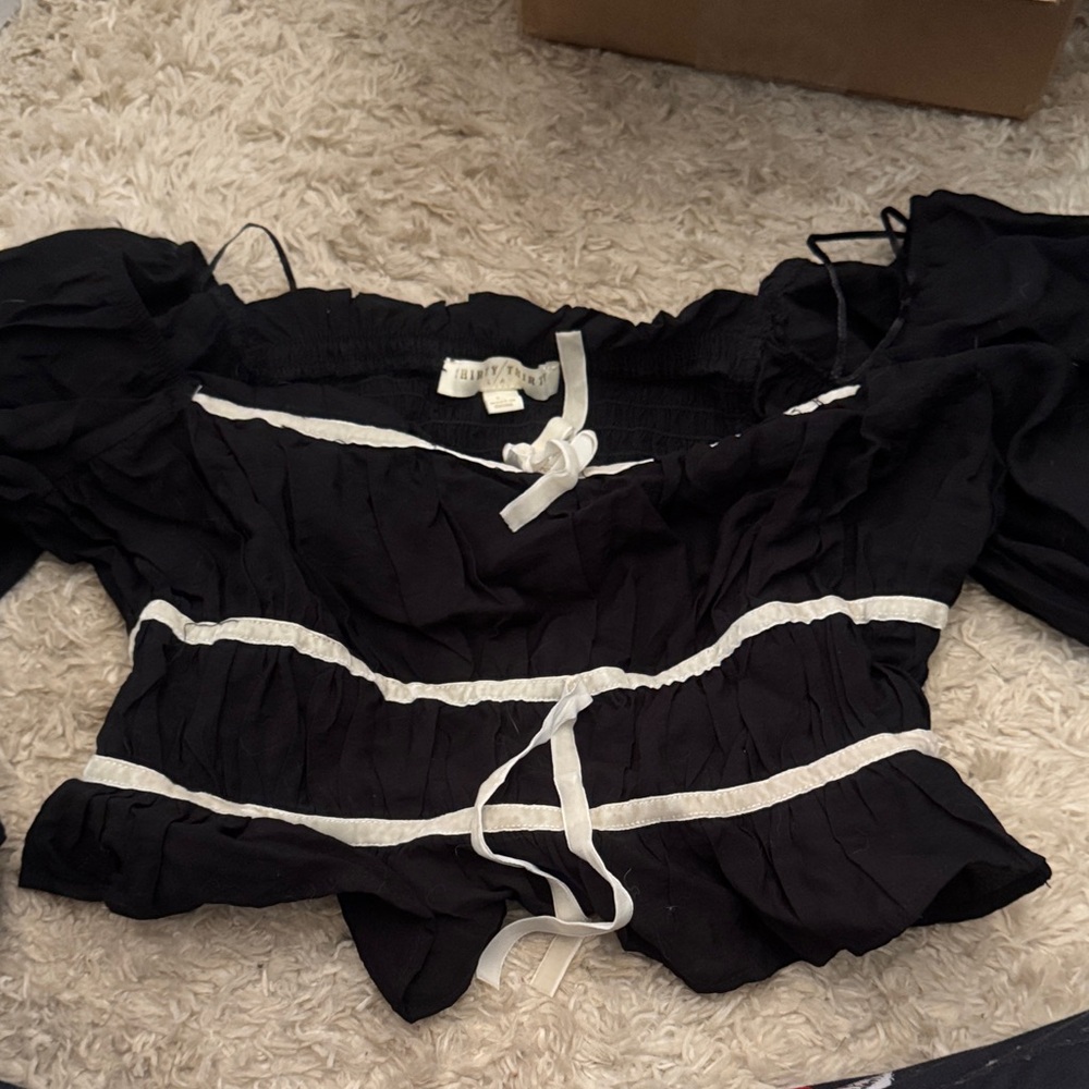 Black and White Women's Top